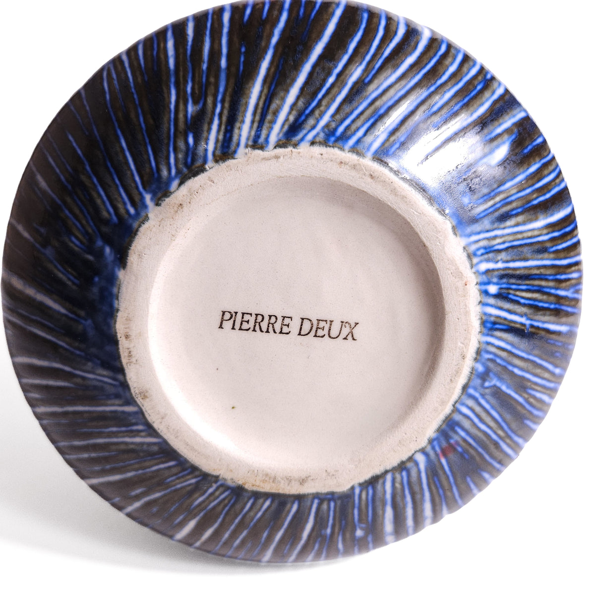 Pierre Deux Textured Swirl Ceramic Vase