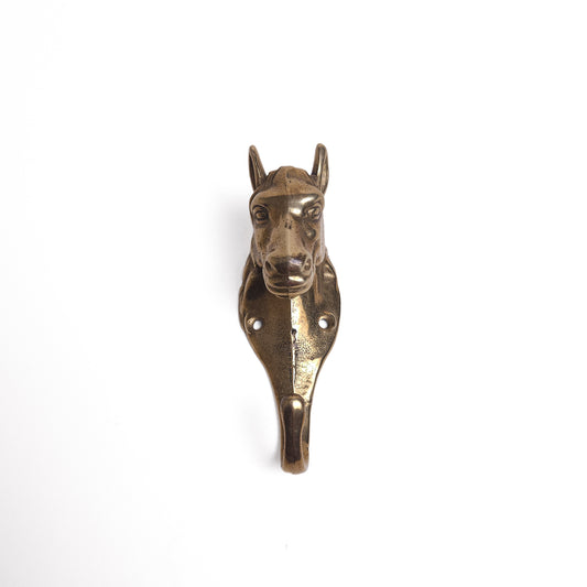 Brass Horse Head Wall Hook / Coat Hanger