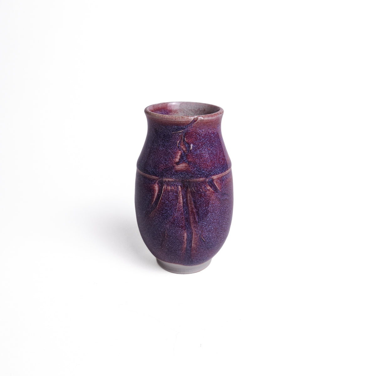 Purple Speckled Pinch Pot / Bud Vase