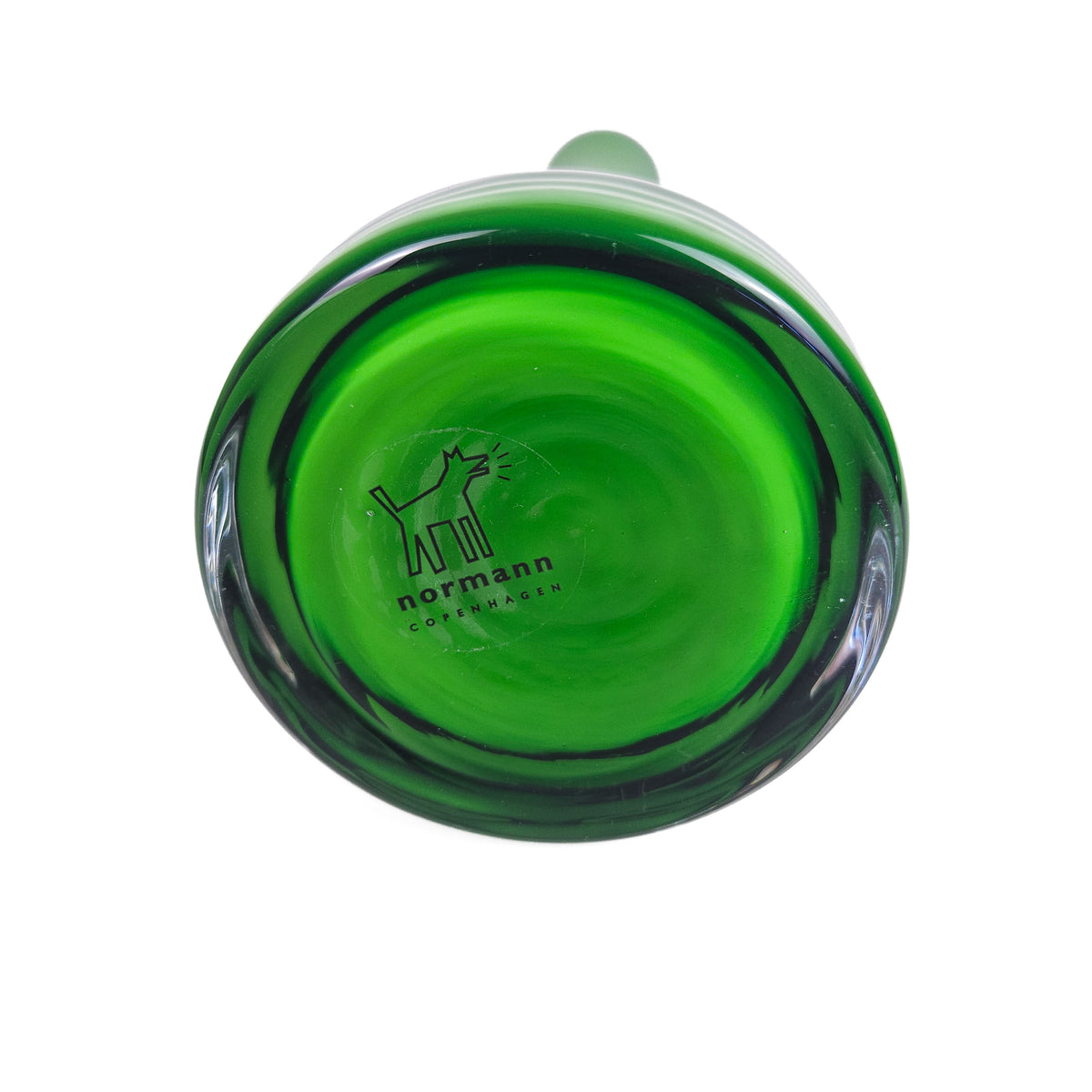 Normann Copenhagen Green Hand-Blown Glass Swung Vase by Britt Bonnesen