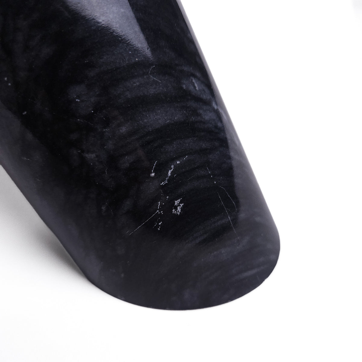Black Marble Slant Cylinder Bookends – Pair