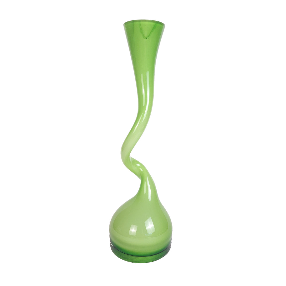 Normann Copenhagen Green Hand-Blown Glass Swung Vase by Britt Bonnesen
