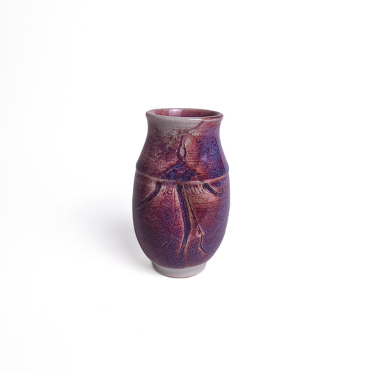Purple Speckled Pinch Pot / Bud Vase